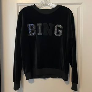 Anine Bing velvet crew neck